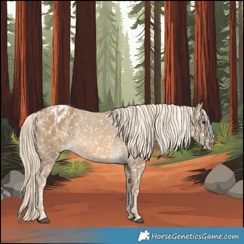 Horse Color:Chocolate Palomino Dun Appaloosa and Chocolate Palomino Dun Appaloosa Rabicano
