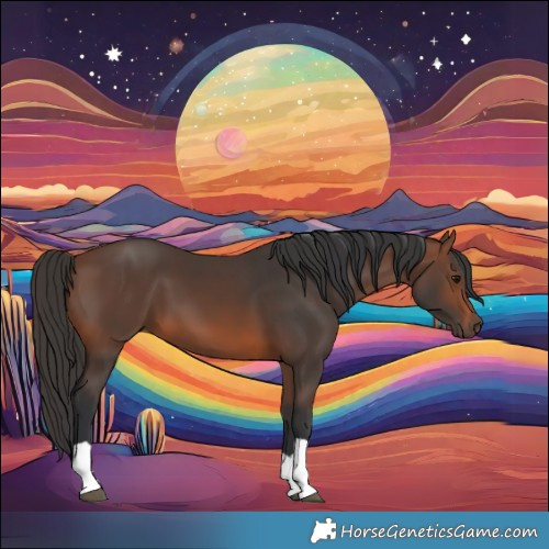 Horse Color:Brown Tobiano 