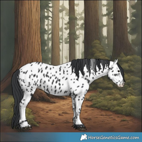 Horse Color:Black Near Leopard
