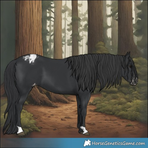 Horse Color:Black Appaloosa