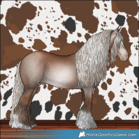 Horse Color:Gray Silver Black Pearl Tobiano 