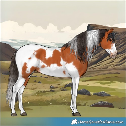 Horse Color:Bay Splash Tobiano Frame 