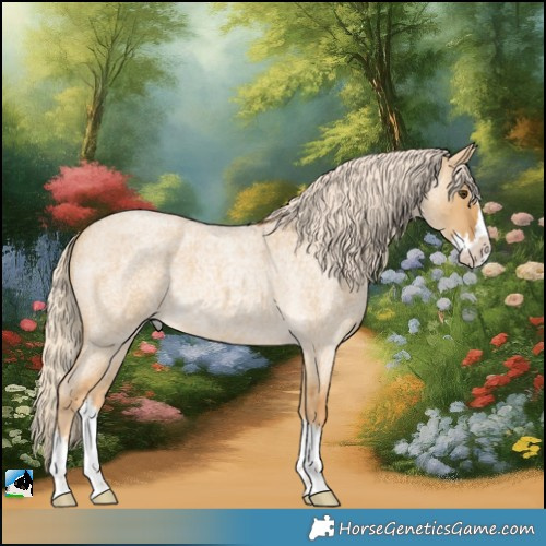 Horse Color:Palomino Roan Dun Splash