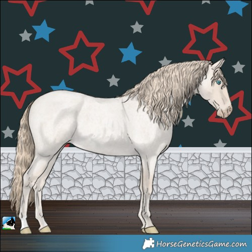 Horse Color:Smoky Creme Roan Rabicano 