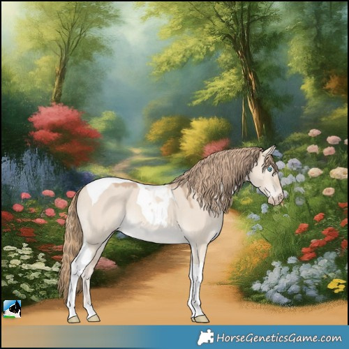 Horse Color:Smoky Creme Dun Tobiano Rabicano