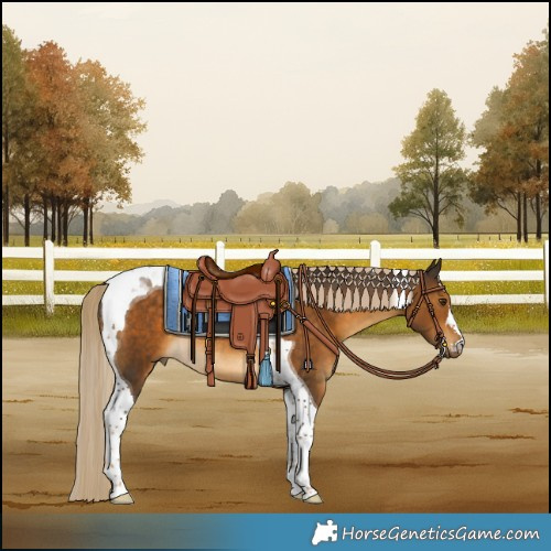 Horse Color:Chocolate Palomino Tobiano Rabicano