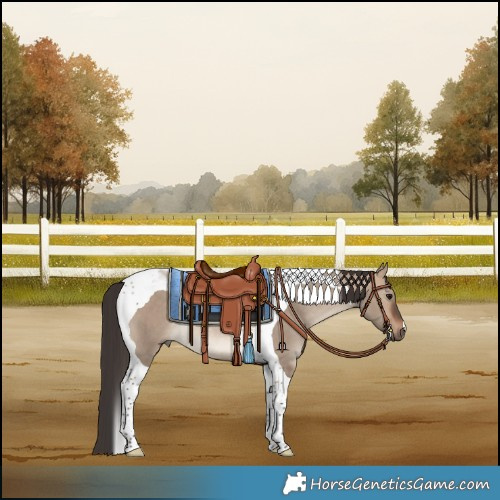 Horse Color:Bay Dun Tobiano Rabicano 