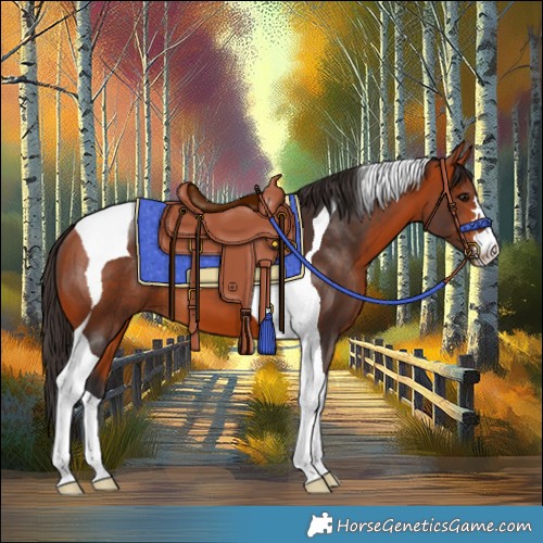 Horse Color:Bay Tobiano