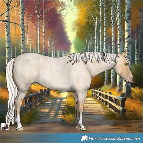 Horse Color:Silver Classic Cream Champagne Roan