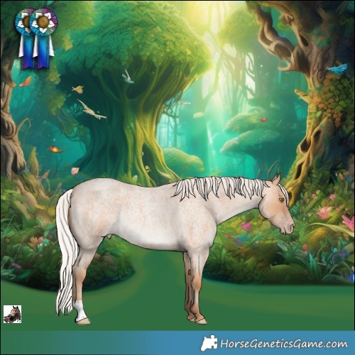 Horse Color:Silver Amber Champagne Roan Rabicano