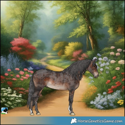 Horse Color:Brown Merle Rabicano