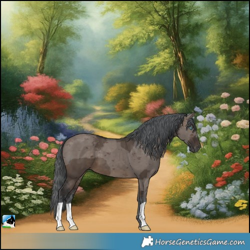 Horse Color:Brown Dun Merle