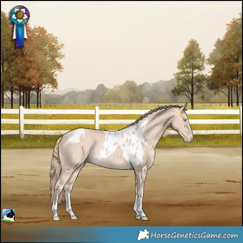 Horse Color:Perlino Skewed Appaloosa Rabicano 