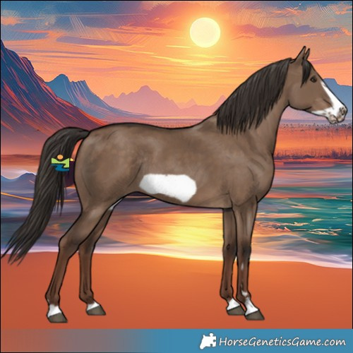 Horse Color:Liver Red Dun Frame Rabicano 