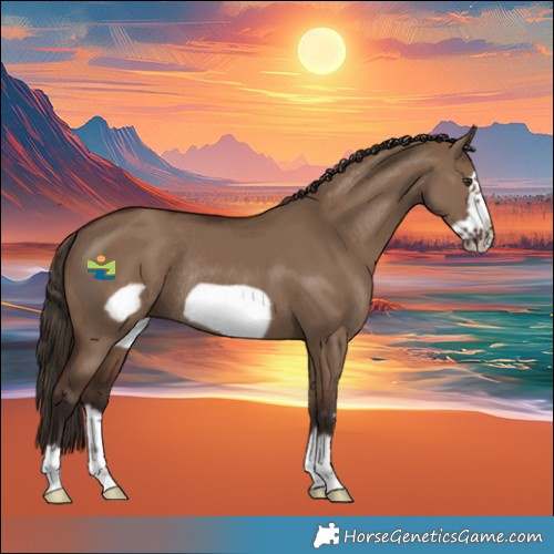 Horse Color:Liver Red Dun Frame Rabicano 