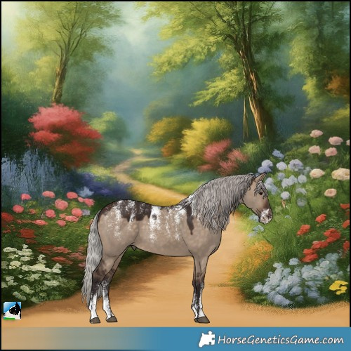 Horse Color:Powder White Silver Brown Dun 