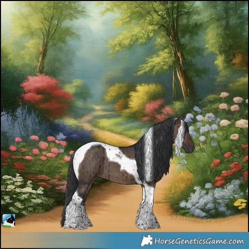 Horse Color:Brown Dun Tobiano Brindle