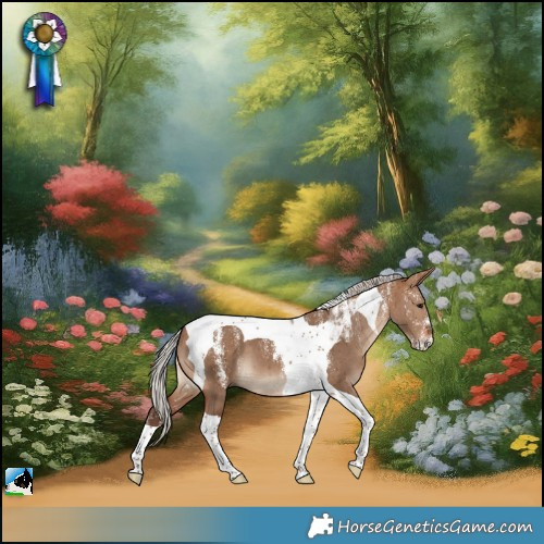 Horse Color:Powder White Silver Bay Dun Tobiano Brindle 