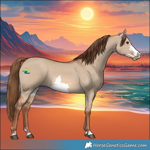 Horse Color:Red Dun Frame Rabicano 