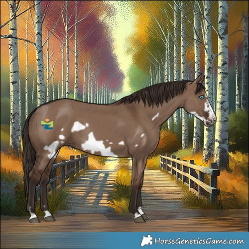 Horse Color:Liver Red Dun Frame Rabicano 
