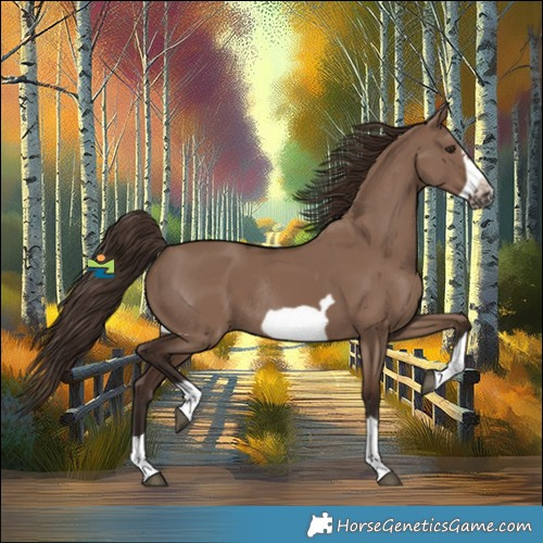 Horse Color:Liver Red Dun Frame Rabicano