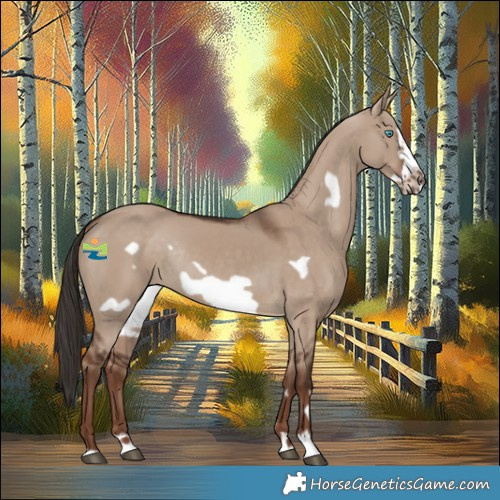 Horse Color:Liver Red Dun Frame Rabicano 