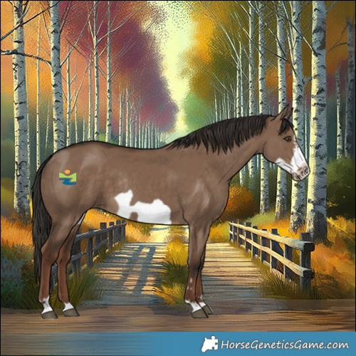 Horse Color:Liver Red Dun Frame Rabicano