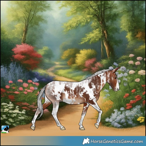 Horse Color:Powder White White Spotted Silver Bay