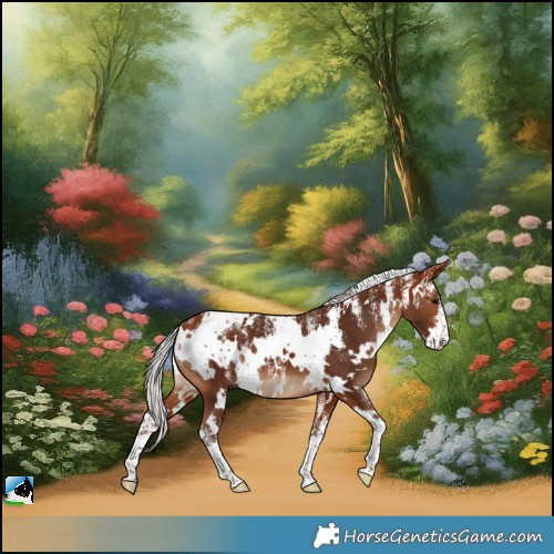 Horse Color:Powder White White Spotted Silver Bay