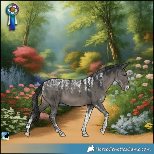 Horse Color:Powder White Grullo Brindle