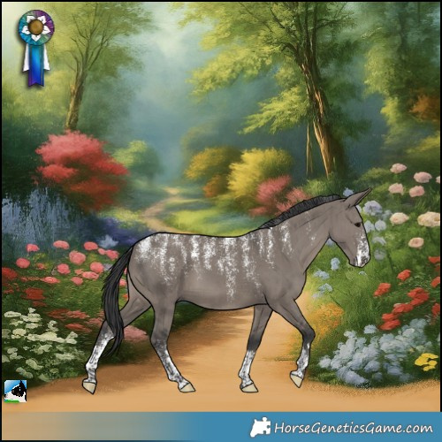 Horse Color:Powder White Grullo Brindle