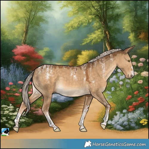 Horse Color:Powder White Chocolate Palomino Dun 