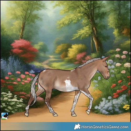Horse Color:Silver Bay Dun Tobiano