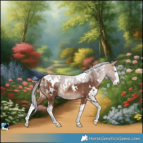 Horse Color:Powder White White Spotted Silver Bay Splash