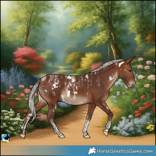 Horse Color:Powder White White Spotted Silver Bay