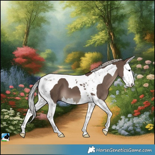 Horse Color:Silver Black Splash Tobiano