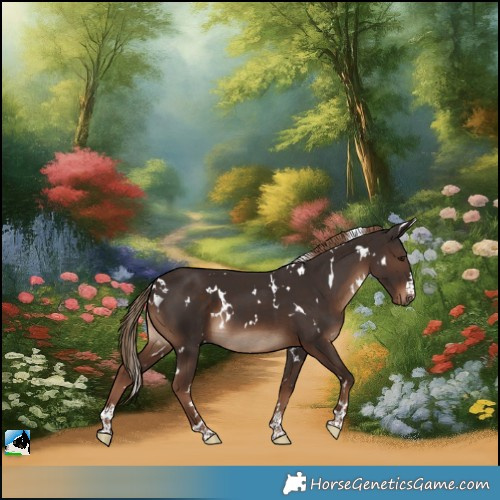 Horse Color:White Spotted Liver Chestnut