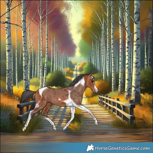 Horse Color:Bay Merle Tobiano 