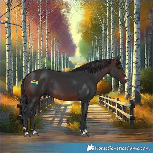 Horse Color:Brown Rabicano