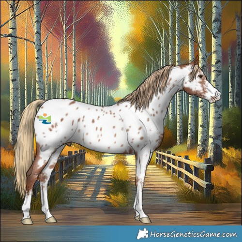 Horse Color:Chestnut Sabino Near Leopard Rabicano 