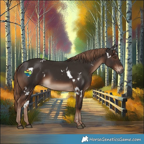 Horse Color:White Spotted Liver Chestnut