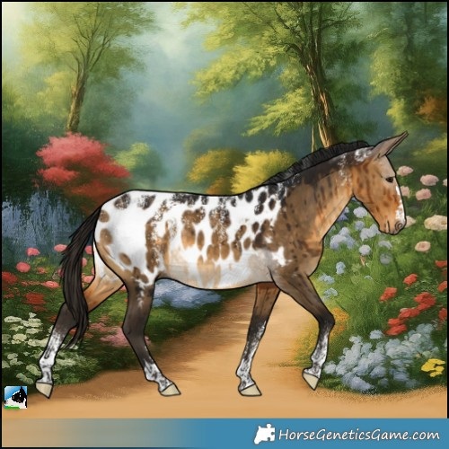 Horse Color:Powder White Gray Buckskin Dun Near Leopard Brindle