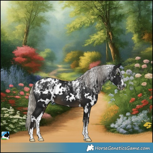 Horse Color:Powder White Gray White Spotted Silver Buckskin 