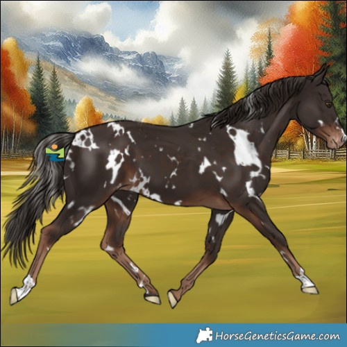 Horse Color:White Spotted Liver Chestnut Appaloosa 