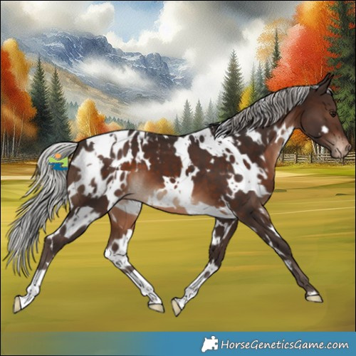 Horse Color:White Spotted Silver Brown Appaloosa 