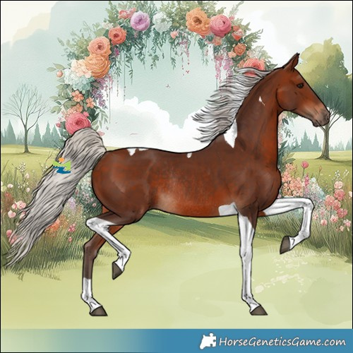 Horse Color:Silver Bay Tobiano Rabicano