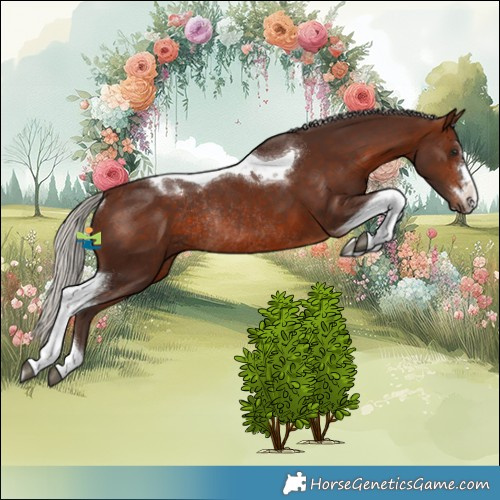Horse Color:Silver Brown Tobiano Rabicano