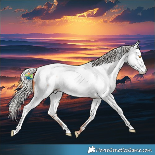 Horse Color:Silver Classic Champagne Roan Near Fewspot