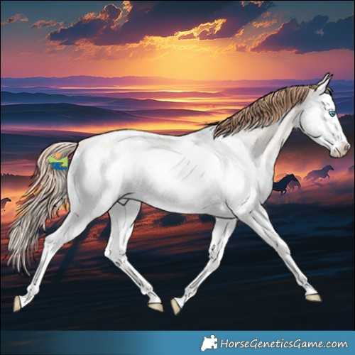 Horse Color:Amber Cream Champagne Roan Snowdrop Splash Blanket Rabicano