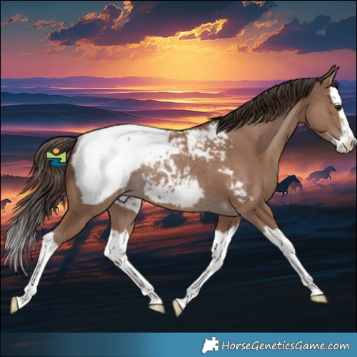 Horse Color:Classic Champagne Splash Snowcap Rabicano